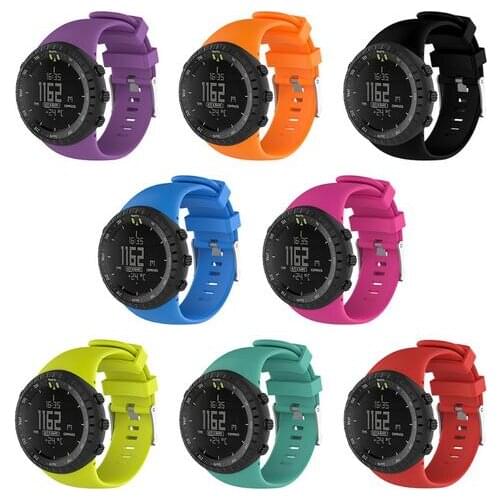 20pcs Silicone Replacement Wrist Band Strap For Suunto Core All Black Sports Watch