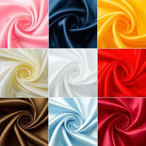 23-color solid color fabric polyester imitation silk cloth gift box lining dress satin garment fabric designer sewing material