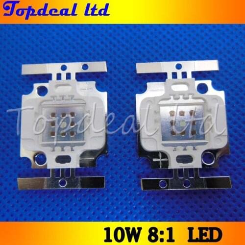 5pcs 10W Red 660nm + Royal Blue 450nm 8:1 High Power LED for Plant Grow Growth lights