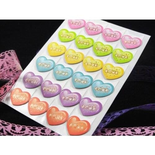 6sheets/lot love cute diy photo corner baby memory picture protecter stickers scrapbooking embellishments
