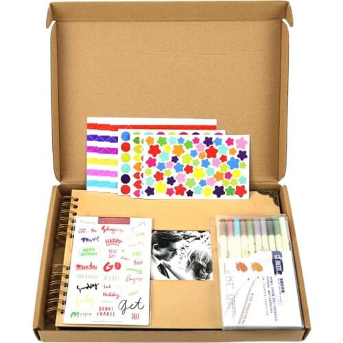 Scrapbook Photo Album DIY Craft Paper Photo Book 80 Pages Handmade Album Scrapbook Set Contains Metal Pen Travelling Gift