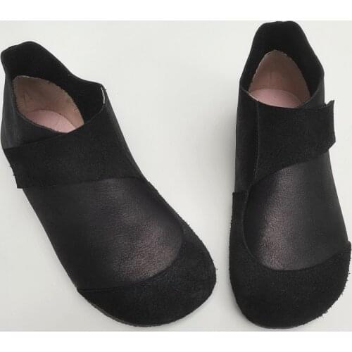 Womens Boots Autumn Round toe Slip on Woman Ankle Boots 100%Genuine Leather Female Boots Fall Shoes