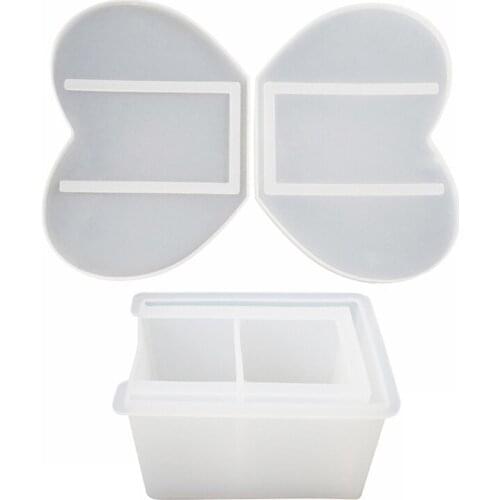 T84A Flower Vase Mold Make-up Brush Pen Holder Resin Mold Elegant Modern Contemporary Design Vase Resin Mold Acrylic Mirror Vase