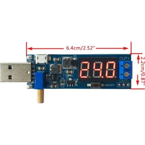 DC-DC 5V to 1.2V-24V USB Step UP/Down Power Supply Module Adjustable Converter