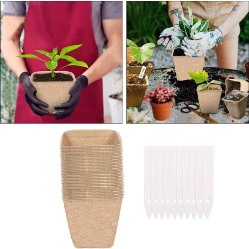 Nursery Pots Flower Biodegradable Paper Pulp Peat Pot Tray Eco Friendly