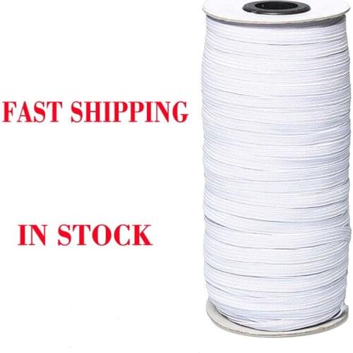 5 Yards 3/6mm White and Black High Elastic Sewing Elastic Band Fiat Rubber Band Waist Band Stretch Rope Elastic Ribbon Applique