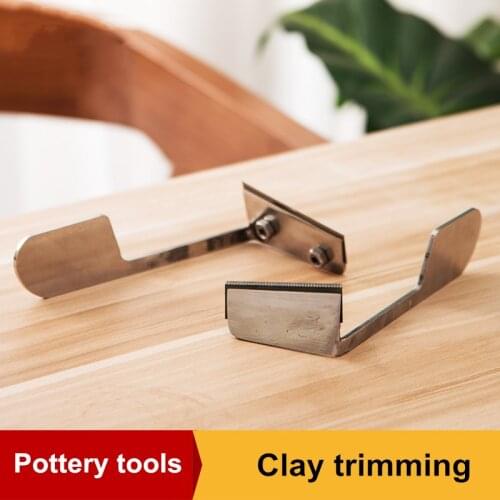 Pottery Tools Sculpture Scraper Clay Trim Sculpture Finishing Tool with Toothed Sculpture Knife Replaceable Blade