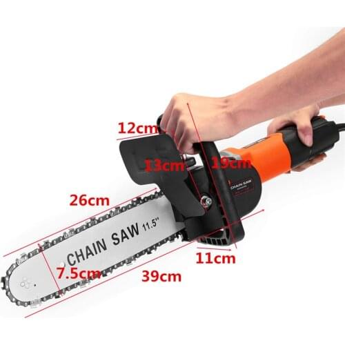 Jimbon 11.5 Inch Chainsaw Bracket Change 100 Electric Angle Grinder M10 Into Chain Saw Woodworking Garden Power Tool