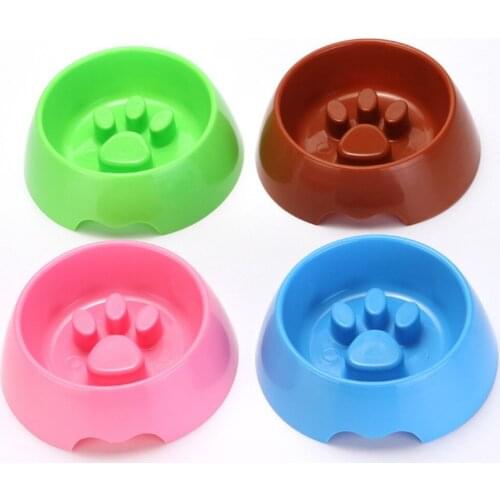Footprint Pet Dog Bowls Puppy Dog Food Water Feeder Bowls Slow Eating Exercise Dog Dish Pet Container Pet Feeder Bowls Supplies