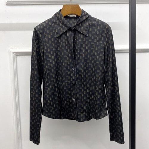 MABVOXZ Check Blouses