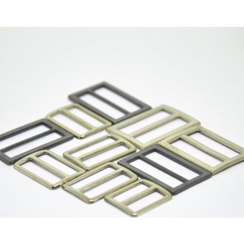 Metal Tri-Glide Slider Adjust Buckles for Backpack Web Strap Leather Bag Strap Belt DIY Craft Accessories