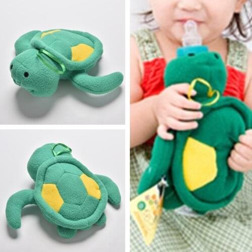 Cute Baby Kids Cartoon Feeding Bottles Bag Turtle Milk Bottle Pouch Cover Toys