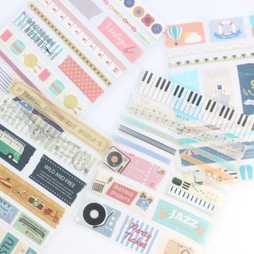 Domikee New cute cartoon school diary notebooks decoration stickers stationery,kawaii student DIY art paper stickers