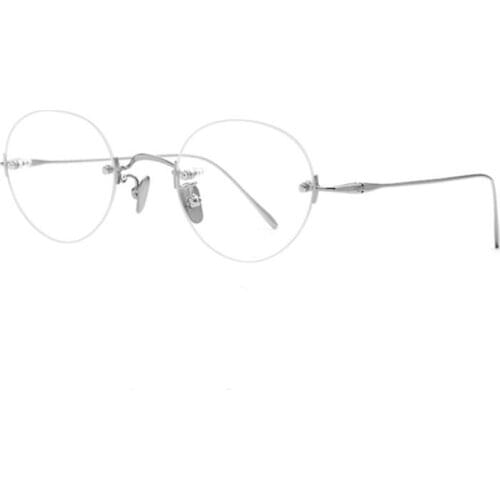 Progressive Multifocus Glasses Frame Unisex Vintage Rimless Optical Eyewear Ultralight Anti-fatigue Oval Reading Eyeglassses