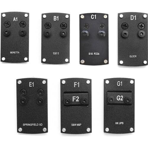 Beretta Glock 1911 M&P Pistol Reflex Sight Mount Adapter Plate for Sightmark Burris Vortex Micro Red Dot Scope