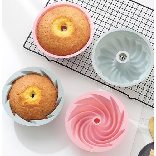 Food Grade Silicone 6 Inch Cake Mold Round Shape Savarin Style DIY Baking Tools Bread Pans Bakeware Kitchen Supplies