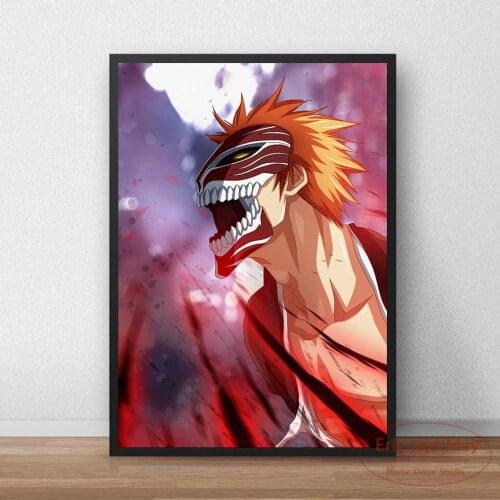 Ho Bleach Kurosaki Ichigo Posters And Prints Canvas Painting Wall Art Picture Vintage Anime Poster Decorative Home Decor Cuadros