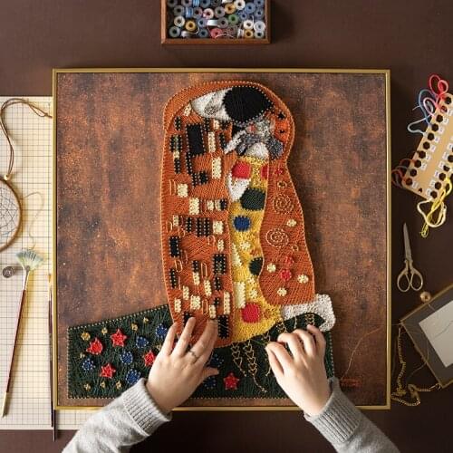 String Silk Painting DIY Handmade Ingredients Nail Painting Winding Painting Wedding Gift Klimt Kiss Relieving Stuffy Handmade