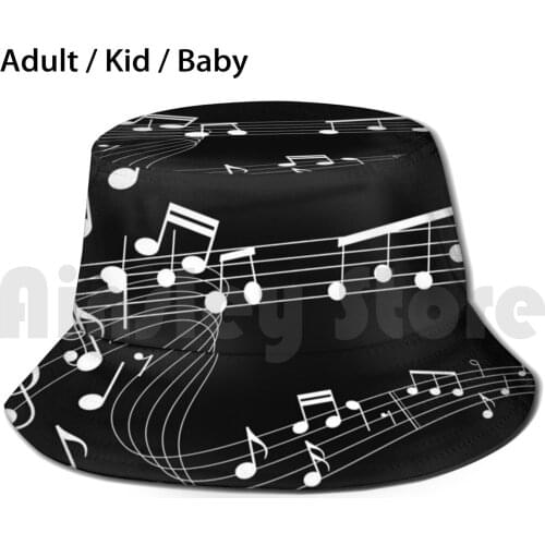 I Love Music Sun Hat Foldable UV Protection Celebrate Musicians Music Rhythm Soul Blues Jazz R B Verse Tight Beat