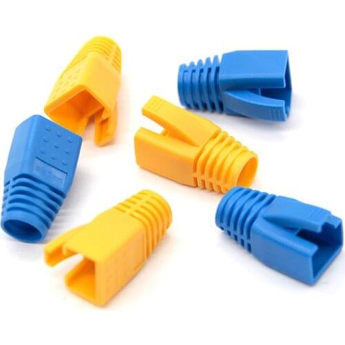 RJ45 Boot Cat7 Caps Cat6a Network Ethernet Cable Connector Cat 7 Plug Protective Multicolour Boots Sheath OD 8.5mm PVC Jacket