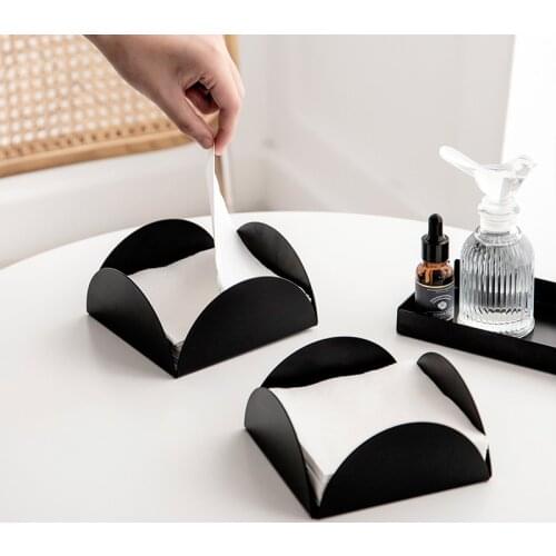 European Style Iron Living Room Paper Towel Dispenser Creative Home Simple Square Tissue Box Restaurant Hotel Napkin Holder