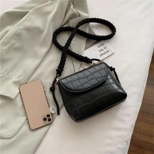 Crocodile Patent Mini Crossbody Bags For Women 2020 Small Handbag Small Bag PU Leather Hand Bag Ladies Evening Bags