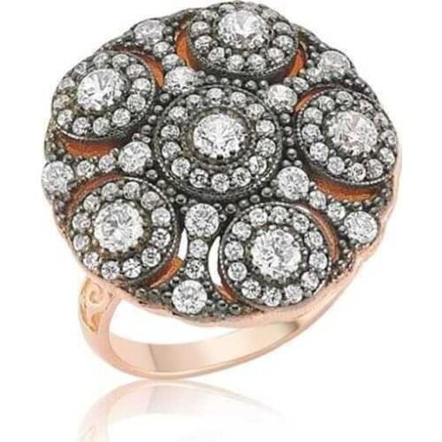 Silver Diamond Montür Lady Ring