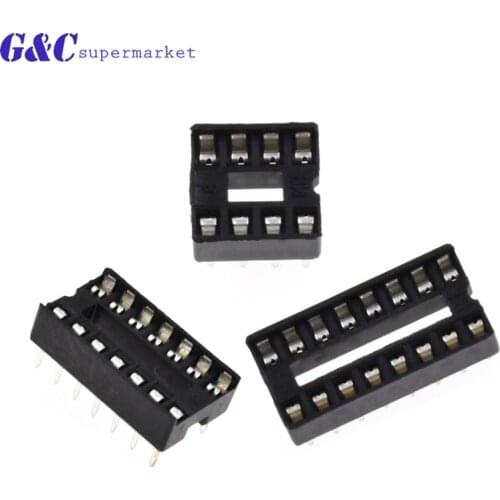 50PCS DIP IC Socket Adaptor PCB Solder Type DIP Socket 8PIN 14PIN 16PIN DIY