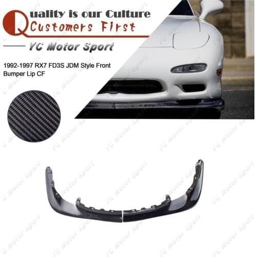 Car Accessories Carbon Fiber JDM Style Front Lip 2pcs Fit For 1992-1997 RX7 FD3S Front Bumper Lower Splitter Lip