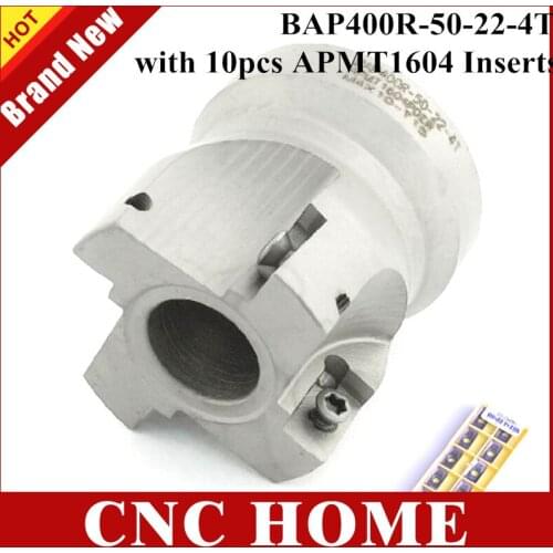 Free Shiping BAP400R-50-22-4T Milling tool with 10pcs APMT1604PDER ,Face Mill Shoulder Cutter For Milling Machine