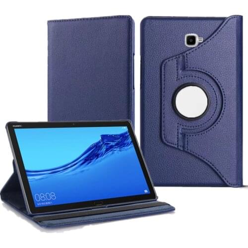 Case For Samsung Galaxy Tab A A6 10.1 2016 T585 T580 T580N Flip PU Leather Stand 360 Rotating Litchi Tablet Protector Shell+Film