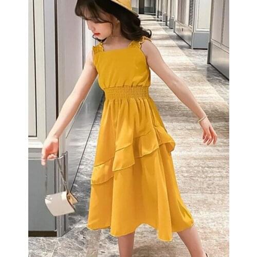 2021 New SummerGirls' Childrens Chiffon Princess Dress
