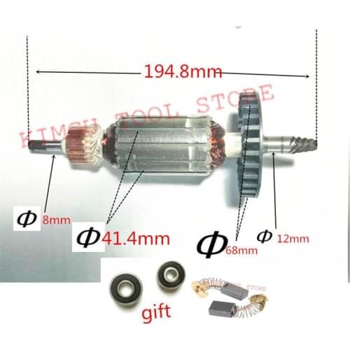 AC220-240V Armature Rotor Motor Engine for Replace 6 Teeth MAKITA 516308-7 9237CB 9227CB 9227C 9227CY Armature