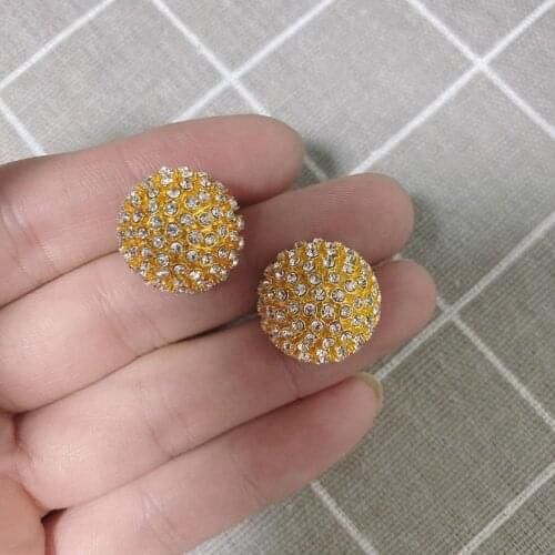 French brass round firework earrings exquisite luxury earrings earrings women