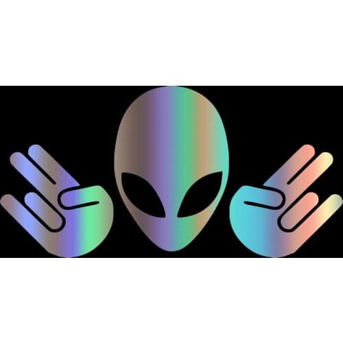 Fuzhen Boutique Decals Exterior Accessories UFO Die-Cut Vinyl Decal Car Sticker Waterproof Auto Decors on Bumper Window Laptop