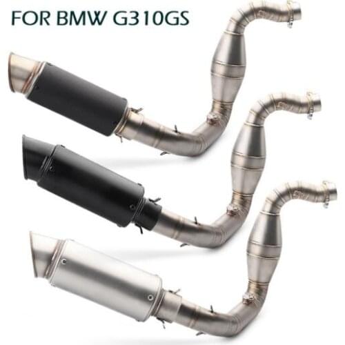 G310GS Full System Exhaust For BMW G310R 2017 2018 g310gs With DB killer Contact Mid Link Pipe Motorcycle Modified Exhaust Pipe