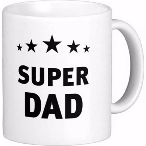 Super Dad White Coffee Mugs Tea Mug Customize Gift By LVSURE Ceramic Mug Travel Coffee Mugs