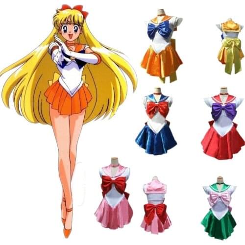 Sailor Mars Red Sailor Costume Cosplay Uniform Fancy Dress set Halloween Costumes For Women