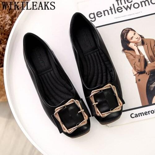 Leather Shoes Women Flat Shoes Women Loafers Creepers Vintage Shoes Korean Style Women Espadrilles Zapatos Casuales De Mujer