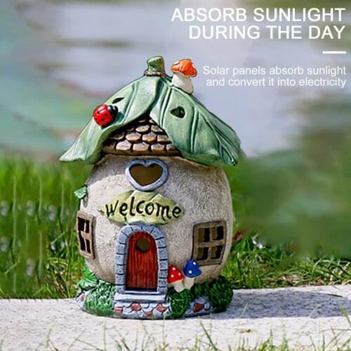 Creative Jewelry Solar Decorative Light House Decoration Outdoor Villa Garden Statue Home Decoration