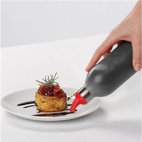 BBQ Kitchen Silicone Squeeze Bottle Condiment Dispenser Sauce Mayonnaise Squeeze Jar Vinegar Oil Ketchup Jam Bottle Gravy Cruet