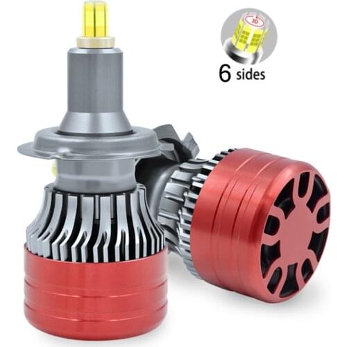 2Pcs 110W 30000LM H1 H4 H7 LED Canbus H8 H11 9005 HB3 9006 HB4 6Sides Car Headlight Bulb Automobile Lights Turbo Led FoG Lamp