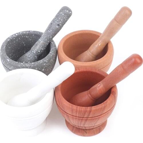Marbl Mortar and Pestle Set Grinder Bowl For Guacamole Herbs Spice Kitchen Tool