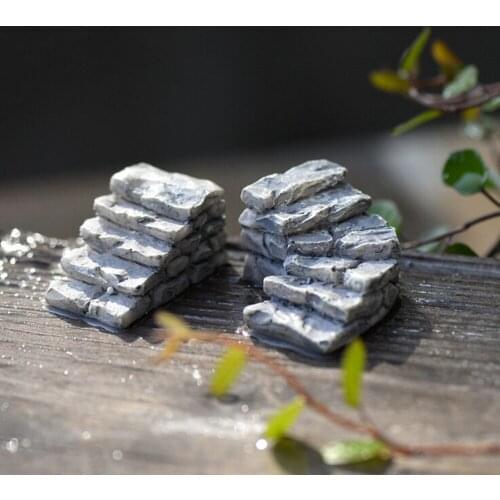 Miniature Resin Bridge Stair Micro World Bonsai Garden Small Ornament Landscape Decoration Resin Craft 2 Styles