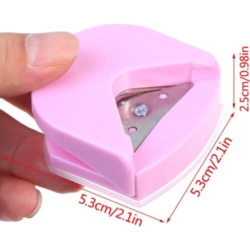 Mini Corner Trimmer Corner Durable Rounder Punch R4 DIY Paper Cutter pink