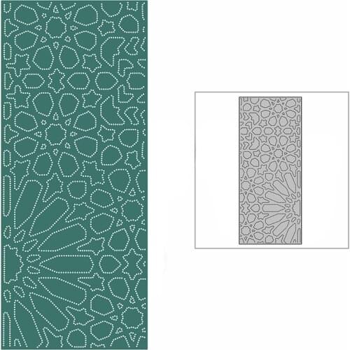 New Slim Dotted Flower Rays Background Plate Craft Embossing Mold 2021 Metal Cutting Dies for DIY Scrapbooking Album Card Making