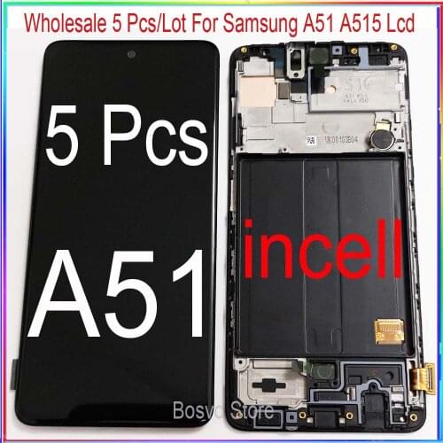 Wholesale 5 Pcs/Lot for Samsung A51 Lcd screen display with touch with frame assembly A515F A515F/DS