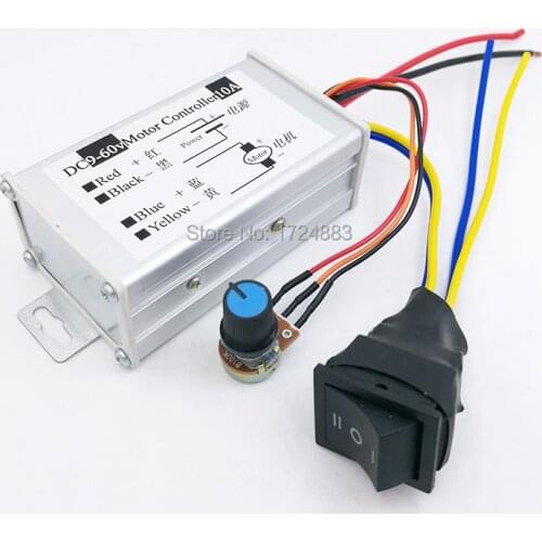 +Switch 10A 9-60V DC motor Speed Controller 9-60V Reversible PWM Control Forward/Reverse