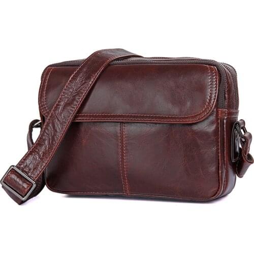 High Quality Mens Briefcase Genuine Leather Business Handbags Men Shoulder Messenger Bag For Men Cross Body Vintage Wax Cowhide