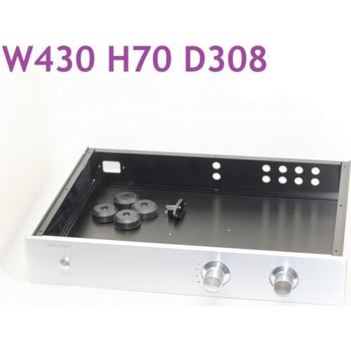 Size W430 H70 D308 Preamplifier Chassis Combined Knob Preamp Aliplifier Case DIY Power Supply Aluminum Chassis AMP DAC 4307